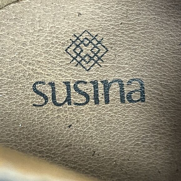 SUSINA Carina-Lea Peep Toe Ankle Boots Women’s 6 Gray Suede Leather Shoes - Picture 4 of 16